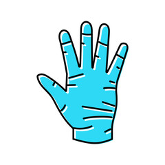 gloves for food handling color icon vector. gloves for food handling sign. isolated symbol illustration