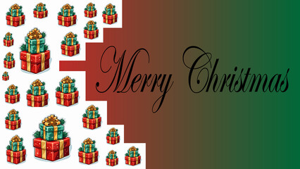 Christmas 1 Merry christmas background with gifts - Marry christmas gift card - Merry christmas