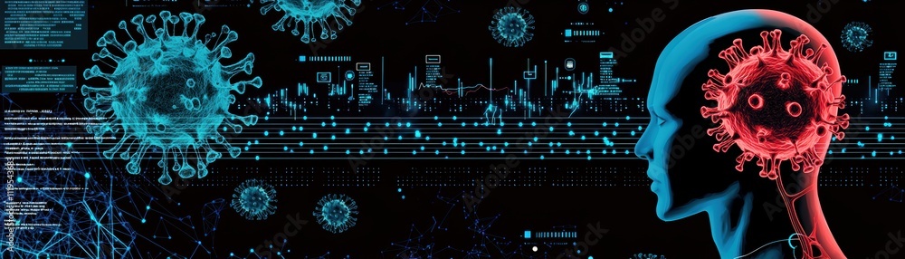 Poster ai-powered mobile app dashboard visualizing health data insights digital environment futuristic conc