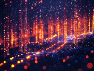 Holographic Business Leader Explaining Revolutionary DNA Data Storage Technology for the Future of Tech Industry