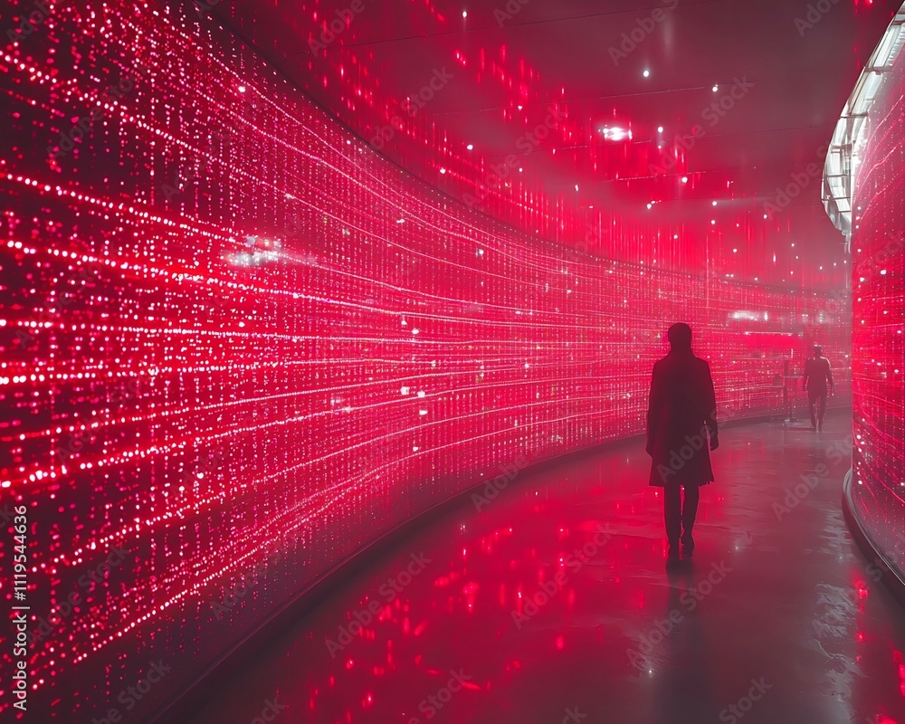 Poster futuristic dna data storage lab with glowing synthetic strands and laser encoded information