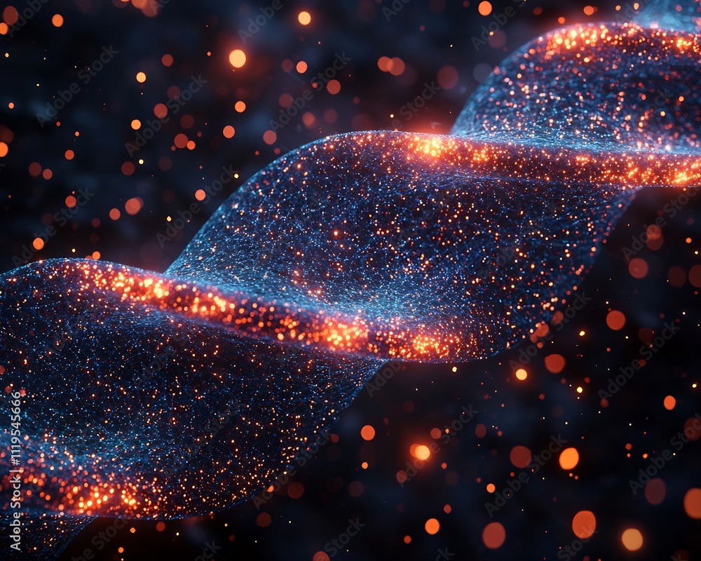 Poster quantum particles entangling between internet nodes representing instant data transfer
