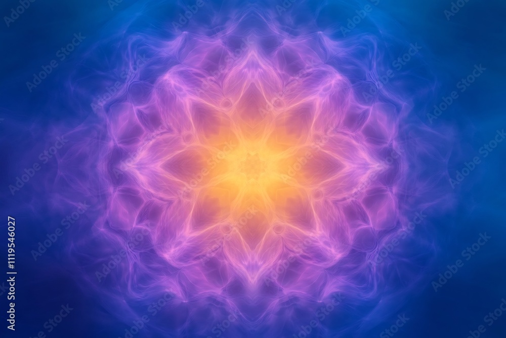 Poster radiant and intricate mandala design bursting with colorful energy and patterns