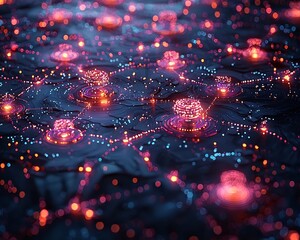 Holographic Quantum Internet Nodes Connected in Real Time with Glowing Data Transfer