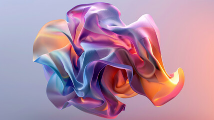 Obraz premium Another abstract 3D render highlighting a colorful shape.