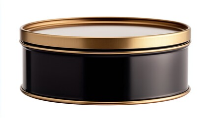 New stylish tin can on a white background, isolated