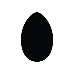 Flat style egg icon shape. Easter design logo symbol silhouette. Vector illustration image. Isolated on white background..