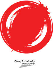 Vector red circle brush strokes