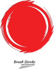 Vector red circle brush strokes