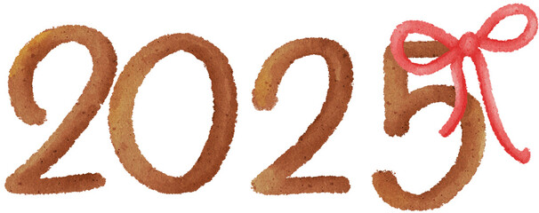 Handdraw New Year Element Cute Design Art Festive Holiday Illustration 2025