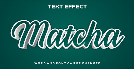 Matcha editable text effect