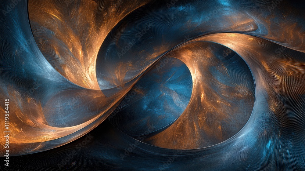 Poster dynamic dark grainy background featuring elegant swirling patterns with ethereal lighting effects