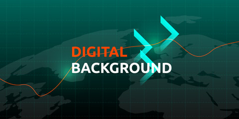 Digital currency bitcoin investment technology business concept background