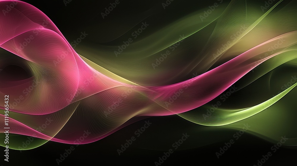 Poster elegant dynamic dark background with grainy textures and flowing color waves