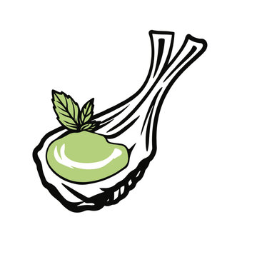 green sauce appetizer sketch clip art preview