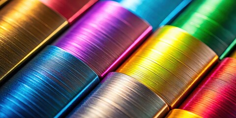 Abstract background of colored metal close-up , metal, abstract, background, close-up, texture, shiny, colored, vibrant