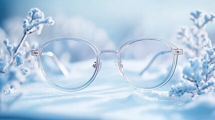 White glasses on a notebook