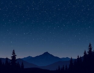 Fototapeta premium landscape with stars