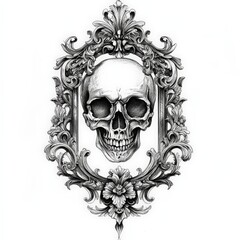 Fototapeta premium baroque, rococo, vector, design, pattern, ornament, decoration, leaf, form, art, swirl, illustration, element, plant, tattoo, decor, black, silhouette, vintage, drawing, curve, beauty, 