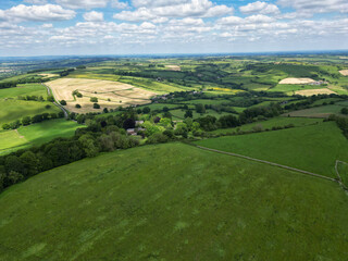 British Countryside Landscape Near Bath City of England UK