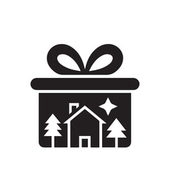 gift box vector silhouette