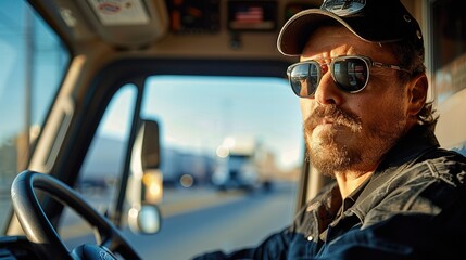 Aggressive truck driver.