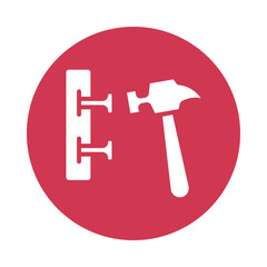 Cobler Hammer Vector Gylph Icon. Eps 10 File 