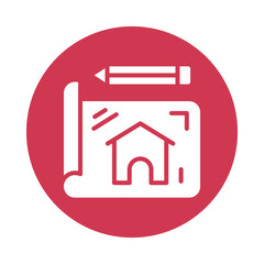 Blueprint Vector Gylph Icon. Eps 10 File 