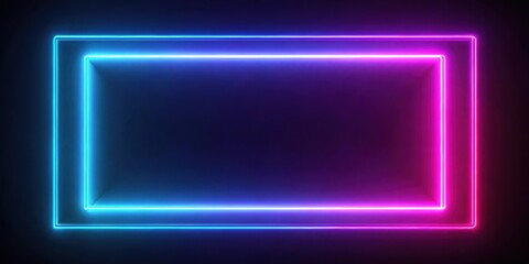 Abstract neon light glowing rectangle frame loading background, neon, abstract, glowing, rectangle, frame, loading, background