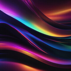 Abstract and colorful illustration. Simulation of waves or liquid in motion.