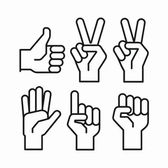 Obraz premium Minimalist Black and White Vector Line Art Collection: Versatile Icons and Illustrations
