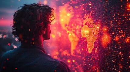 Glowing Inventory Map with Real Time Data Streams for Wholesale Business Insights