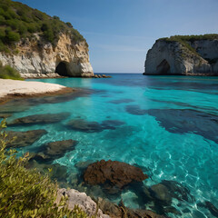 rocky coast of the sea