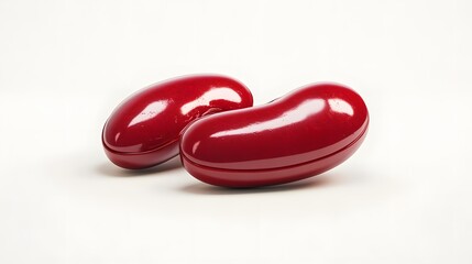 3D Kidney beans icon on a white background