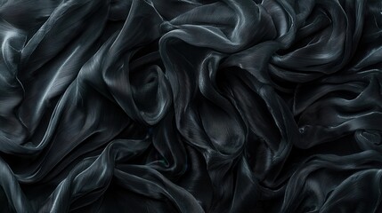 Fototapeta premium Ethereal Black Wisps Draped Against a Dark Background for Surreal Visual Impact