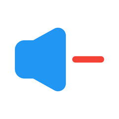 volume down flat icon