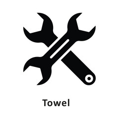 Towel  Vector Glyph Icon. Eps file 10