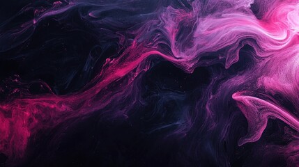 Fototapeta premium Surreal Ethereal Wisps of Deep Colors Against a Black Background in a Flowing Abstract Design