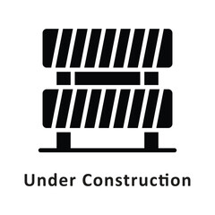 Under Construction  Vector Glyph Icon. Eps file 10