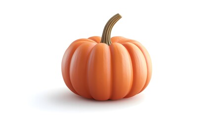 Obraz premium 3D Pumpkin icon on a white background