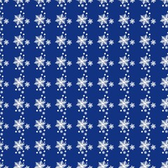 Snowflake pattern illustration on blue background