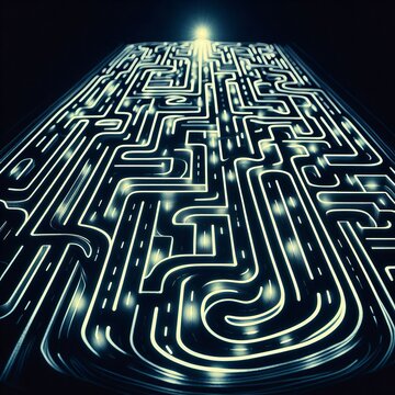 28 Luminogram Labyrinth Experiment with luminography to create a