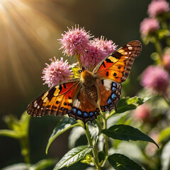 Obraz premium monarch butterfly on flower