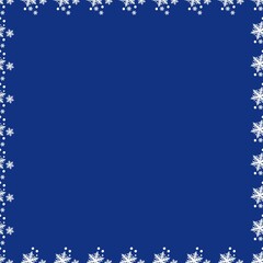 Snowflake pattern illustration on blue background