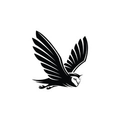 black owl logo ilustration