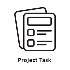 Project Task Vector Outline Icon. Eps 10 File 