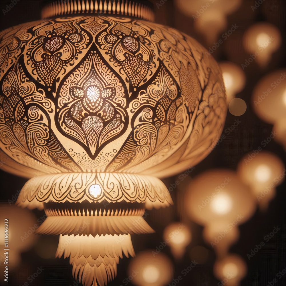 Poster 15 soft focus with patterns a lamp with a soft focus effect and