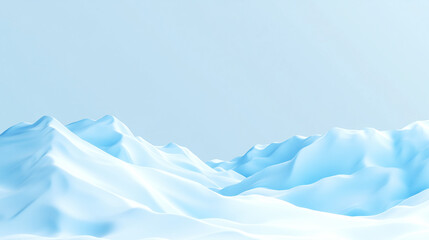 Obraz premium Abstract Soft blue snowy mountain landscape. Ideal for advertising