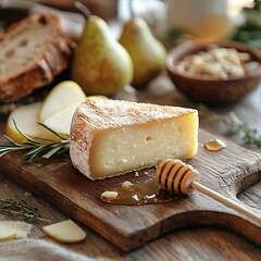  taleggio on a wooden board italian cheese