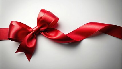 Red silk ribbon isolated on background, silk, ribbon, red, isolated,background, elegant, festive, gift, wrapping, luxury